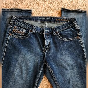 Cowgirl Tuff Don't Fence Me In Dark Wash Jeans